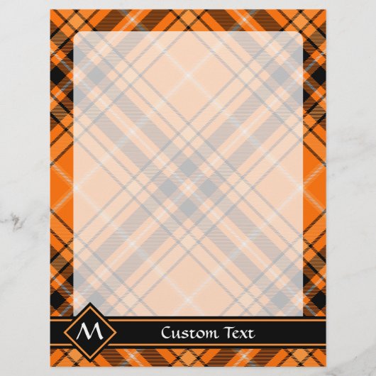 Halloween Oranje Tartan (Voorkant)