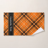 Halloween Oranje Tartan Bad Handdoek (Handdoek)