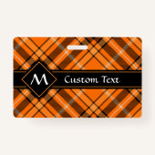 Halloween Oranje Tartan Badge (Voorkant)