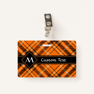 Halloween Oranje Tartan Badge