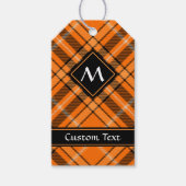 Halloween Oranje Tartan Cadeaulabel (Voorkant)