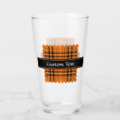 Halloween Oranje Tartan Glas (Achterkant)