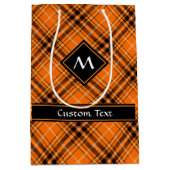 Halloween Oranje Tartan Medium Cadeauzakje (Voorkant)