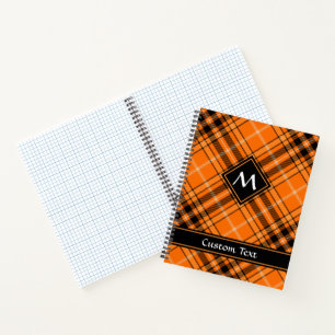 Halloween Oranje Tartan Notitieboek