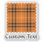 Halloween Oranje Tartan Sticker (Voorkant)