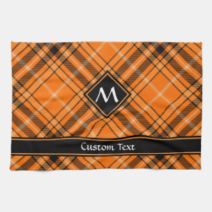 Halloween Oranje Tartan Theedoek