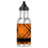 Halloween Oranje Tartan Waterfles (Rechts)