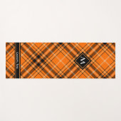 Halloween Oranje Tartan Yogamat (Voorkant (horizontaal))