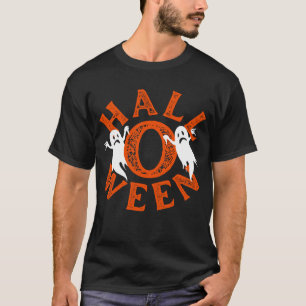 Halloween Oranje Typografie Spoken T-shirt