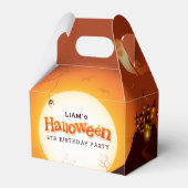 Halloween Oranje verjaardagsfeest Bedankdoosjes (Voorkant Zijde)