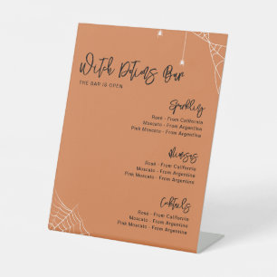 Halloween Oranje Vrijgezellenfeest Bar Reclamebord Met Voetstuk