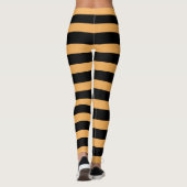 Halloween oranje zwarte strip leggings (Achterkant)