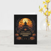 Halloween orgelspeler kostuummuziek kaart (Gele Bloem)