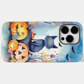 Halloween Oriental Blue Cat met pompoenen eng Case-Mate iPhone Case (Achterkant (horizontaal))