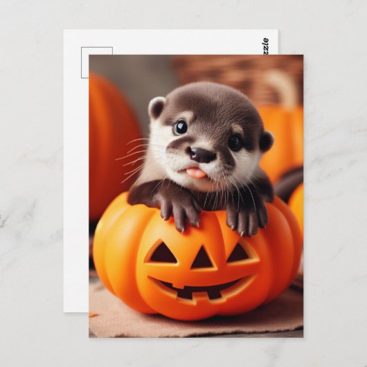 Halloween Otter Briefkaart (Voorkant / Achterkant)