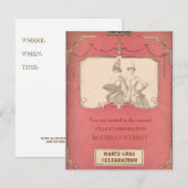 Halloween ou Mardi Gras MASQUERADE INVITATIONS (Devant / Derrière)