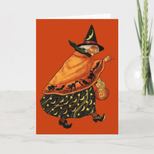 Halloween oude heks Kaart