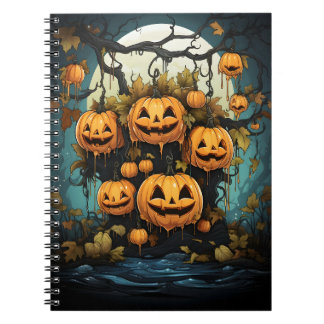 Halloween Outdoor Hangende Pompoenen Op De Boom Notitieboek