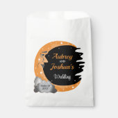 Halloween over de maan gepersonaliseerd bedankzakje (Voorkant)