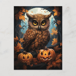 Halloween Owl Briefkaart