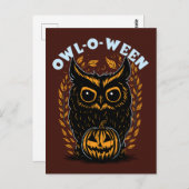 Halloween Owl Briefkaart (Voorkant / Achterkant)