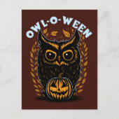 Halloween Owl Briefkaart (Voorkant)