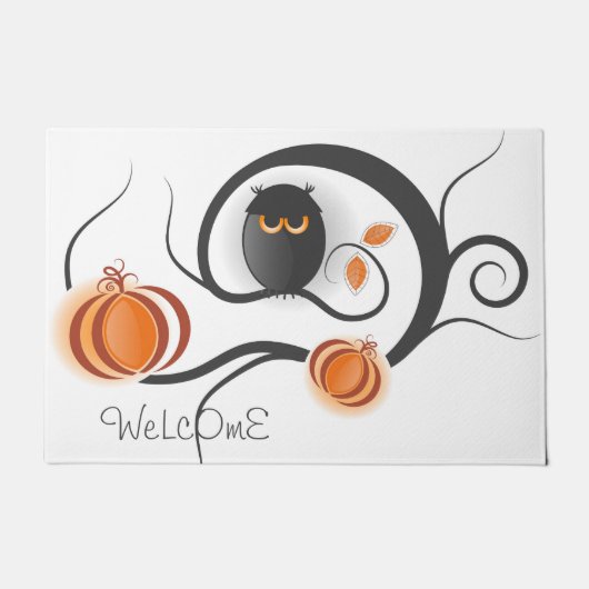 Halloween Owl Deurmat (Voorkant)