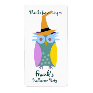 Halloween Owl Etiket