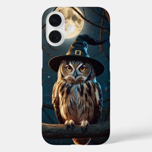 Halloween Owl met heks Pet Case-Mate iPhone Case (Achterkant)