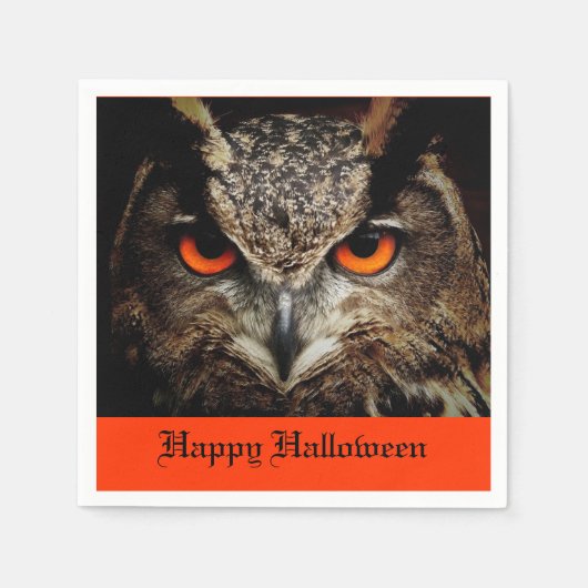 Halloween Owl Servetten (Voorkant)