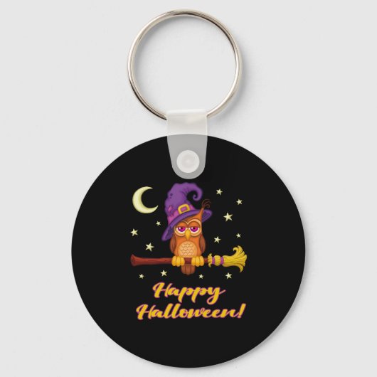 Halloween Owl Sleutelhanger (Voorkant)