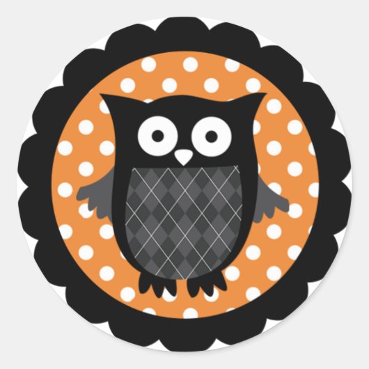 Halloween Owl Sticker (Voorkant)