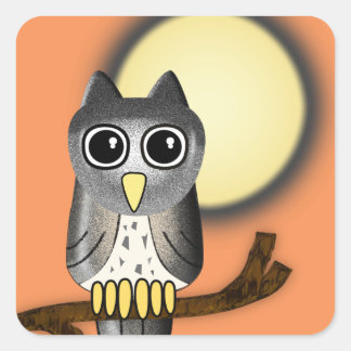 Halloween Owl Vierkante Sticker