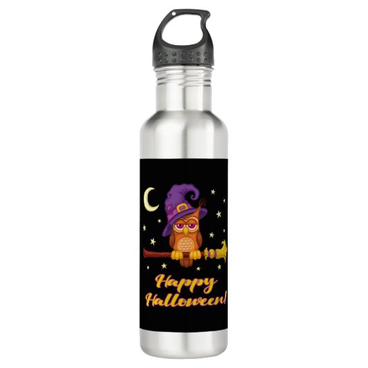 Halloween Owl Waterfles (Voorkant)