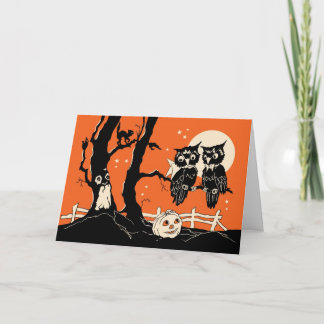 Halloween Owls Card Kaart