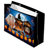 Halloween Owls Groot Cadeauzakje (Voorkant Gekanteld)