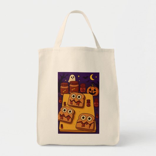 Halloween P&J Sandwich Design Tote Bag (Voorkant)