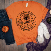 Halloween paar namen zwangerschap aankondiging t-shirt