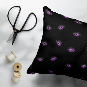 Halloween, Paarse Ogen, Trick Or Treat, Boe Accent Kussen