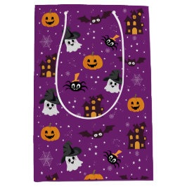 Halloween paarse patroon medium cadeauzakje