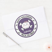 Halloween Paarse Treat Bag Sticker Label (Envelop)