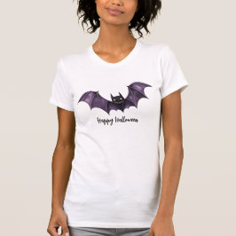 Halloween Paarse zwarte vleermuizen Spooky Scary T-shirt