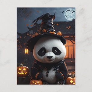 Halloween panda briefkaart