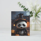 Halloween panda briefkaart (Staand voorkant)