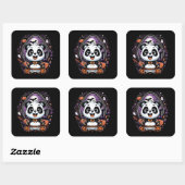 Halloween Panda Classic Square Sticker (Vel)
