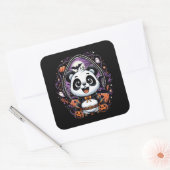 Halloween Panda Classic Square Sticker (Envelop)