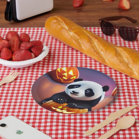 halloween panda papieren bordje (Picknick)