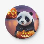 halloween panda papieren bordje (Voorkant)