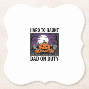 Halloween papa shirt moeilijk te achtervolgen grap kartonnen onderzetters