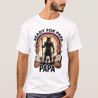 Halloween Papa T-shirt Vintage Kerkhof Zonsonderga